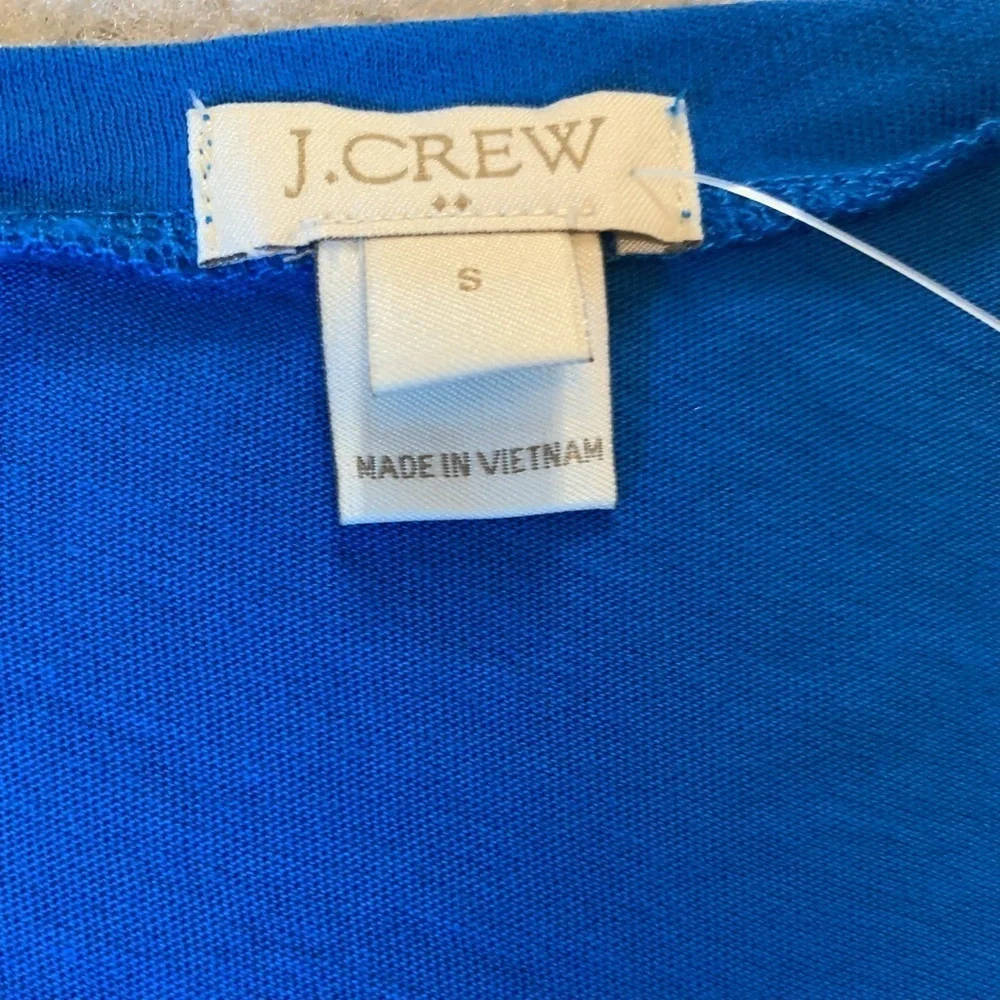 NWOT J.Crew T-Shirt Women V Neck Royal Blue‎ 100% Cotton Size Small
